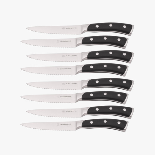 Elite Set of 8 Steak Knives - Black