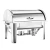 L Triple Tray Stainless Steel Roll Top Chafing Dish Food Warmer