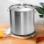 16" Silver Stainless Steel Stock Pot