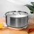 13" Silver Stainless Steel Stock Pot