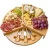Bamboo Cheese Board and Knife Set - 14 Inch Swiveling Charcuterie Board with Slide-Out Drawer - Cheese Serving Platter, Round Serving Tray