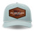 EKF leather Patch Trucker Cap- Smoke Blue/White