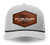 EKF leather Patch Trucker Cap-Silver/Black