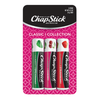 ChapStick® trio with Classic Strawberry, Cherry and Spearmint lip balm in three 0.12oz  tubes.