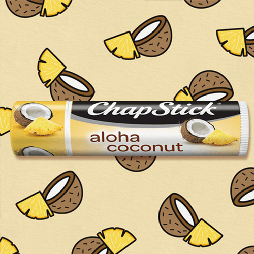 ChapStick® Aloha Coconut flavor,  the perfect mix of coconut & pineapple.