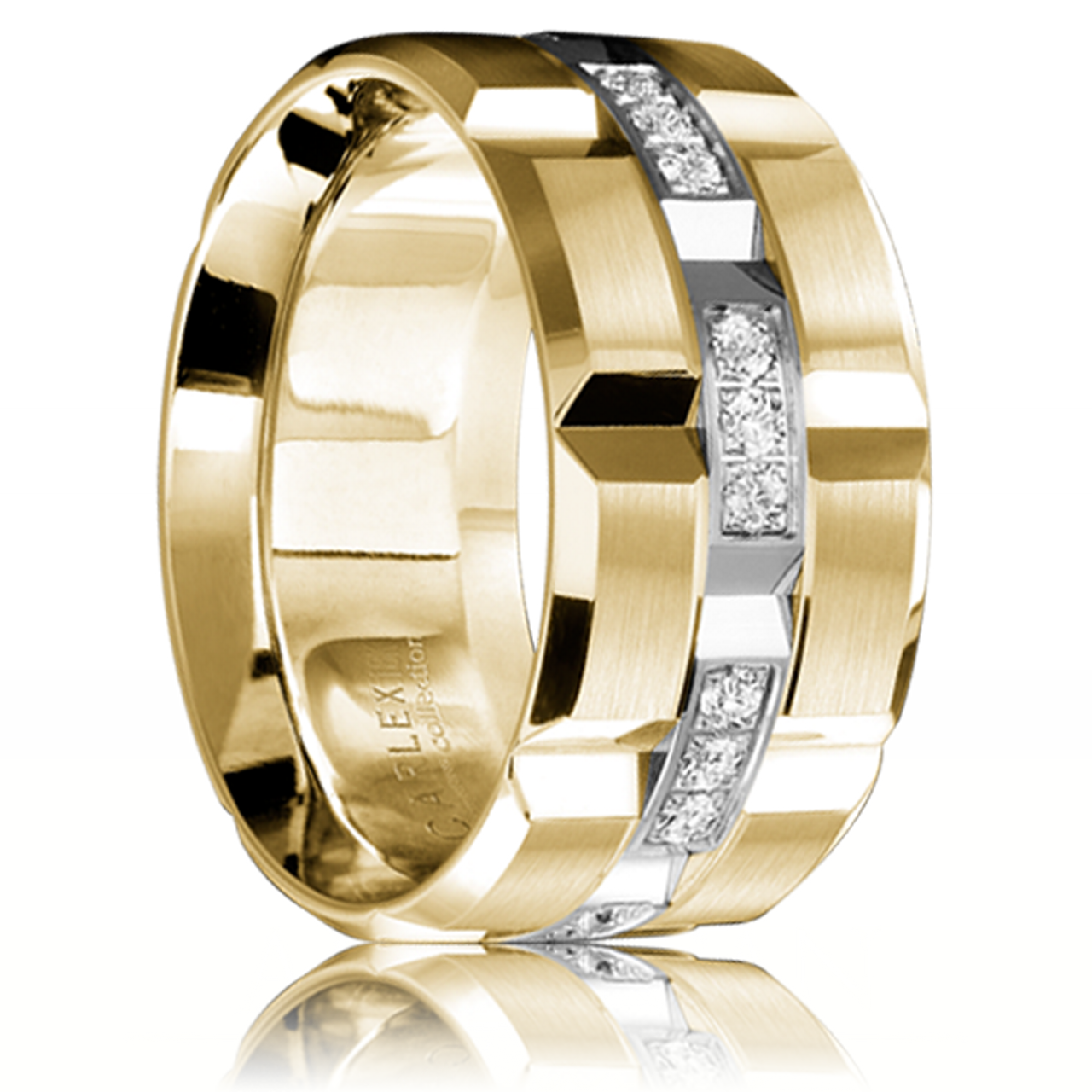 Men's Woven Comfort Fit Wedding Band 14K White, Yellow and Rose Gold ( –  Ann-Louise Jewellers