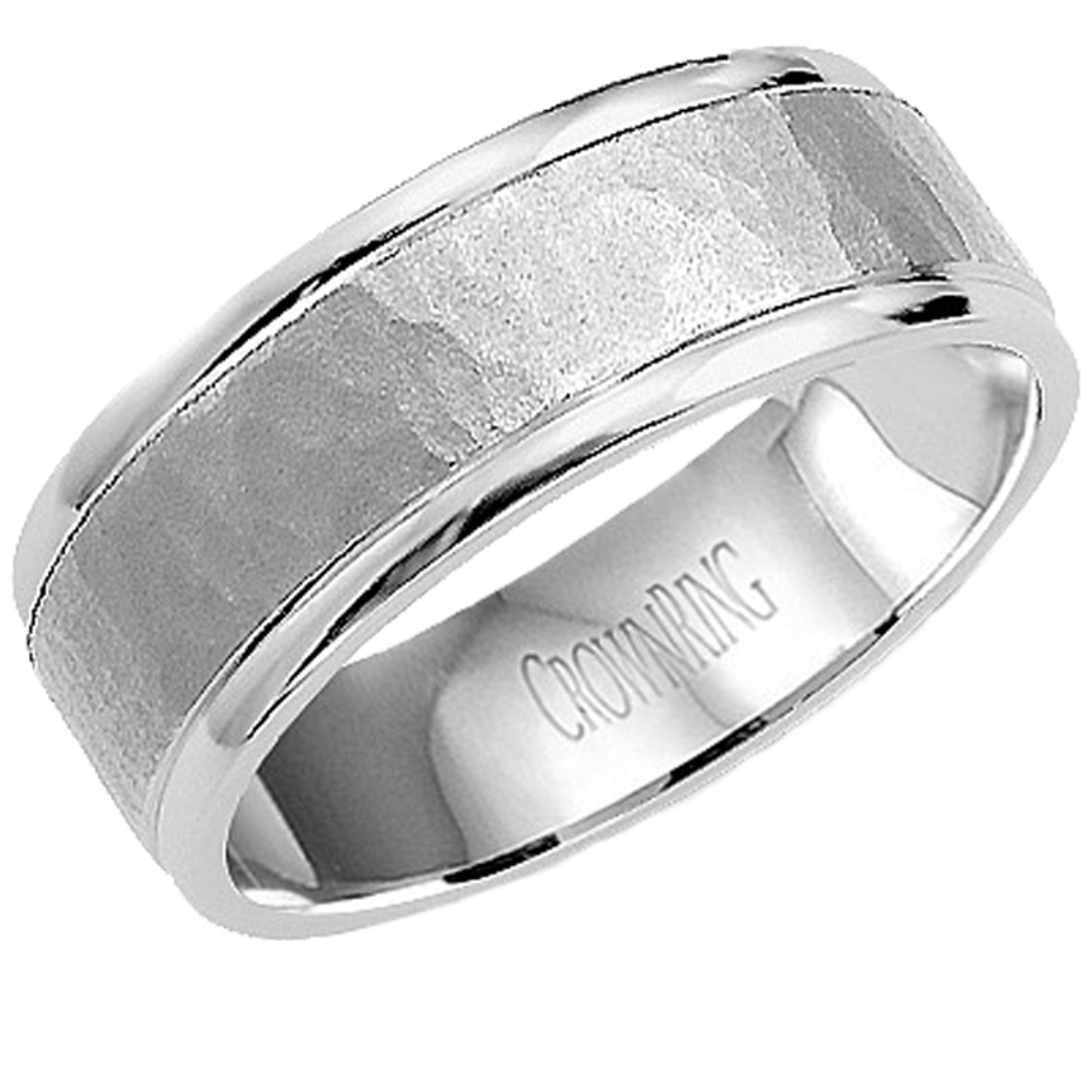 14K White Gold Men's Wedding Band - CF87600 - Danwerke Jewelers