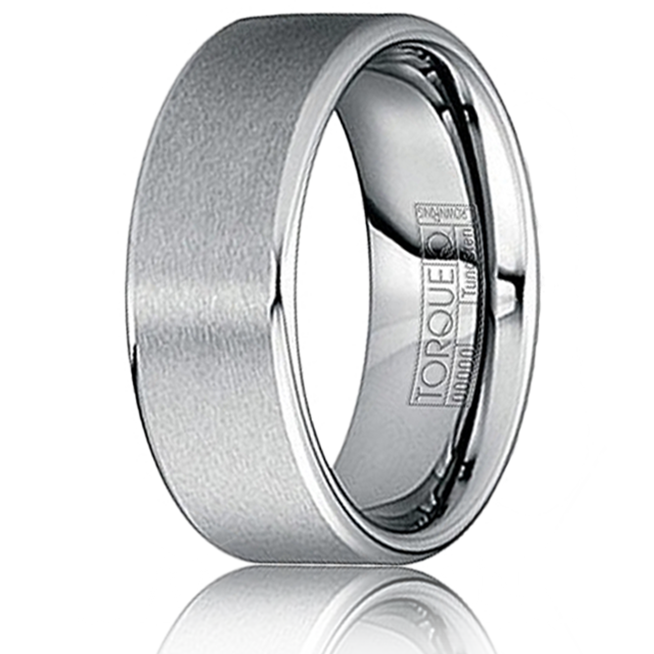 BillyTheTree Jewelry Titanium Grooved 8mm Brushed and Polished Band Ring TB180 