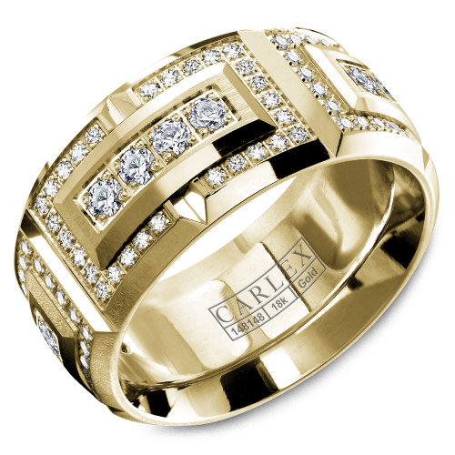 CARLEX CX2-0008YY 10MM 18kt Yellow Gold Diamond Wedding Band (1.36ct)