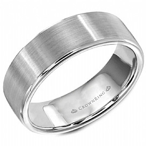 LB-9599-z Light Weight 7mm Satin & Polished Edge Comfort Fit Ring