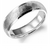 Crown Ring WB-9918 6mm Hammered 14kt White Gold - Comfort Fit