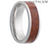 Jewelry Innovations Serinium® Flat Top 8mm Comfort Fit Wedding Ring with Exotic Ambonia Burl Wood in-lay - V8P BURL