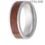 Jewelry Innovations Serinium® Flat Top 8mm Comfort Fit Wedding Ring with Exotic Ambonia Burl Wood in-lay - V8P BURL