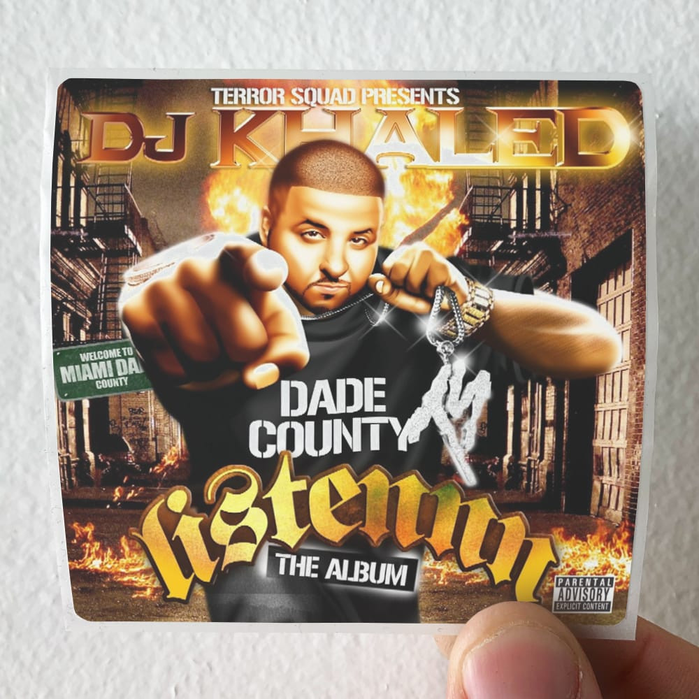 【未開封】DJ Khaled / Listennn DJ Khaled Listennn The Album Album Cover Sticker