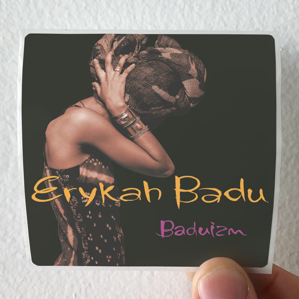 Erykah Badu ‎ Baduizm 新品シールド ハイプステッカー Erykah Badu Baduizm Album Cover Sticker