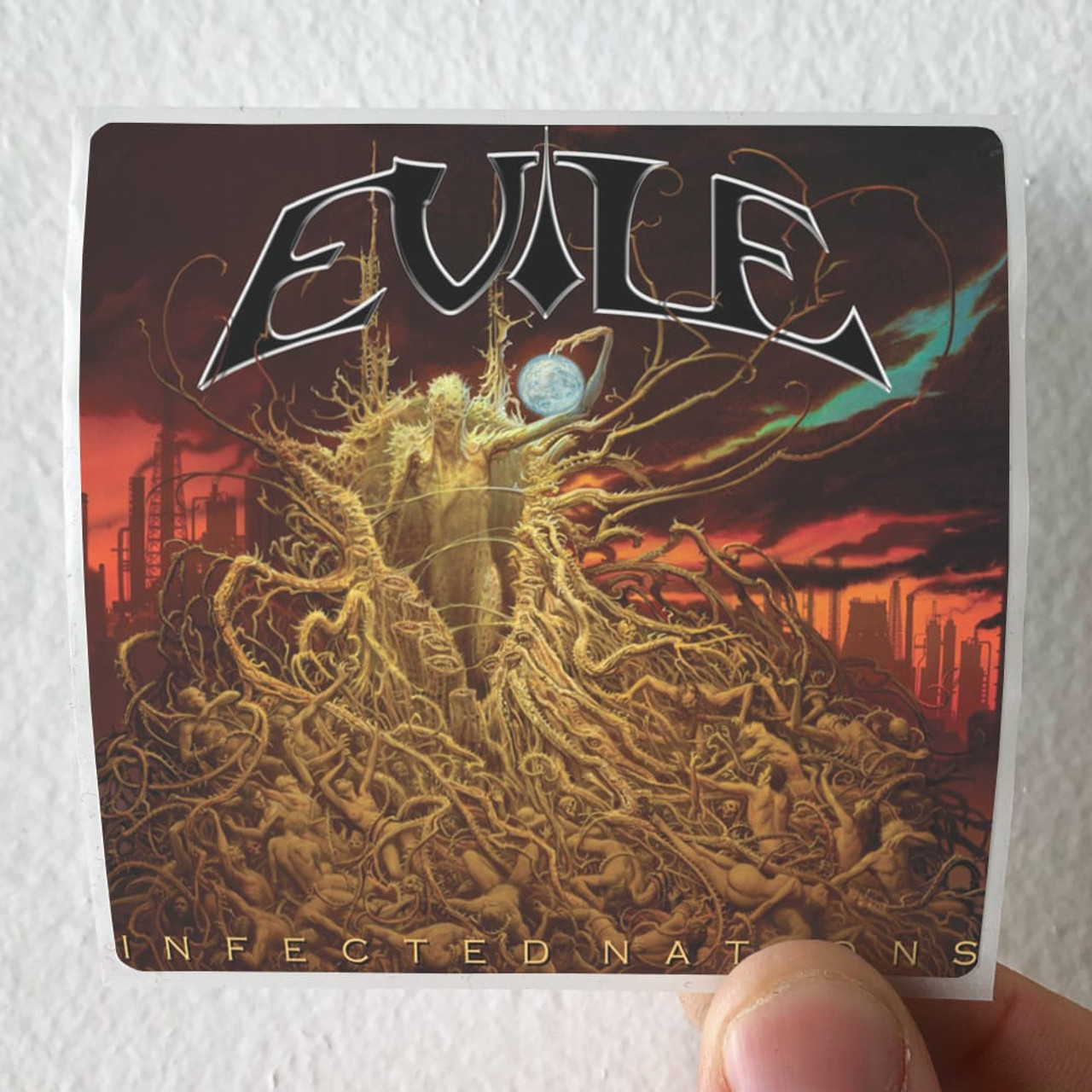 Evile Infected Nations Album Cover Sticker