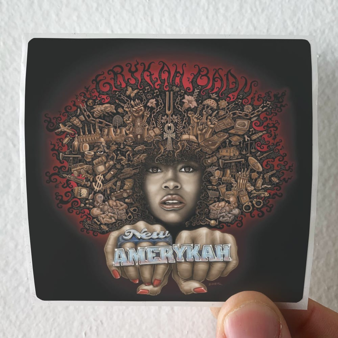 Erykah Badu New Amerykah Part One 4Th World War Album Cover Sticker