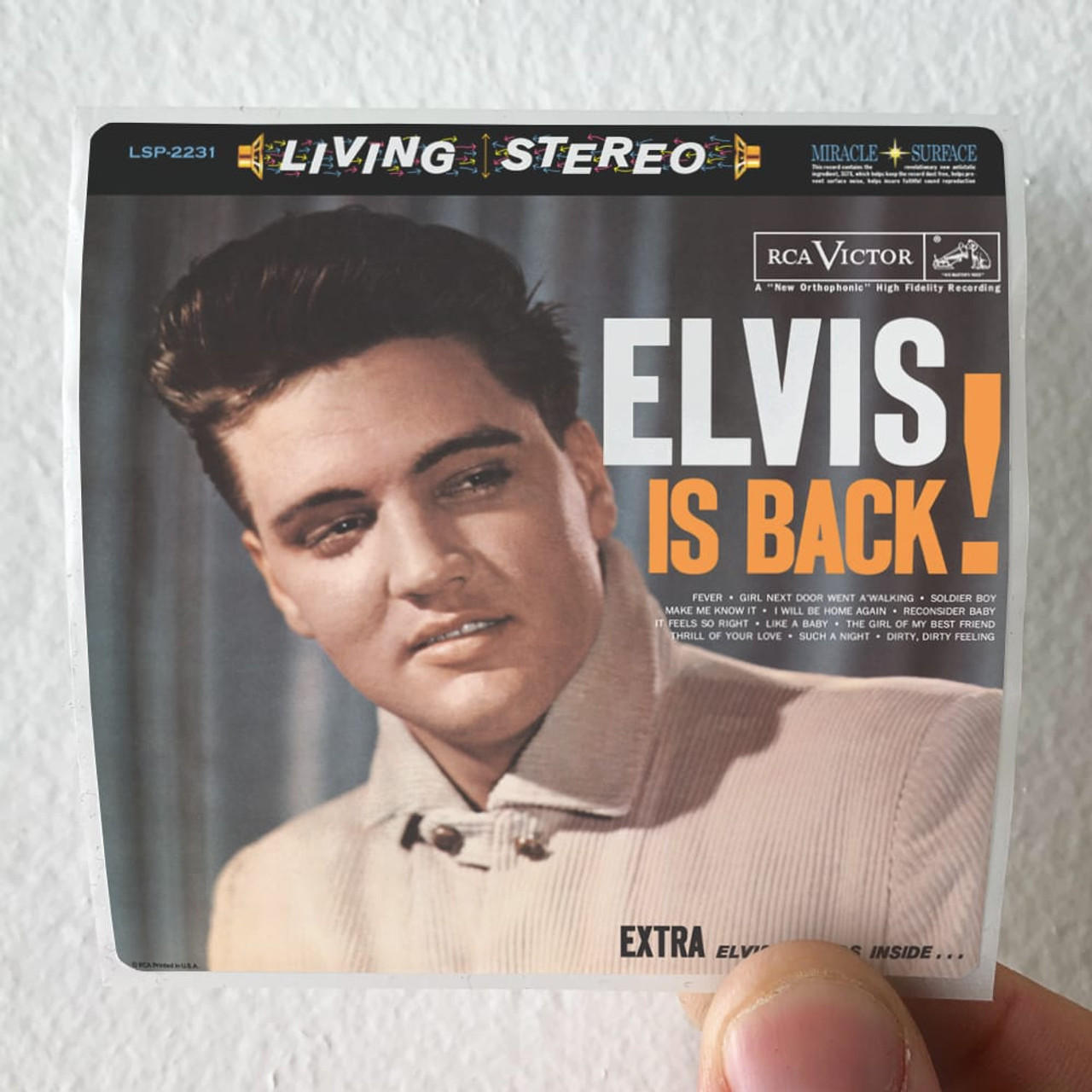 Elvis Presley Elvis Is Back Album Cover Sticker