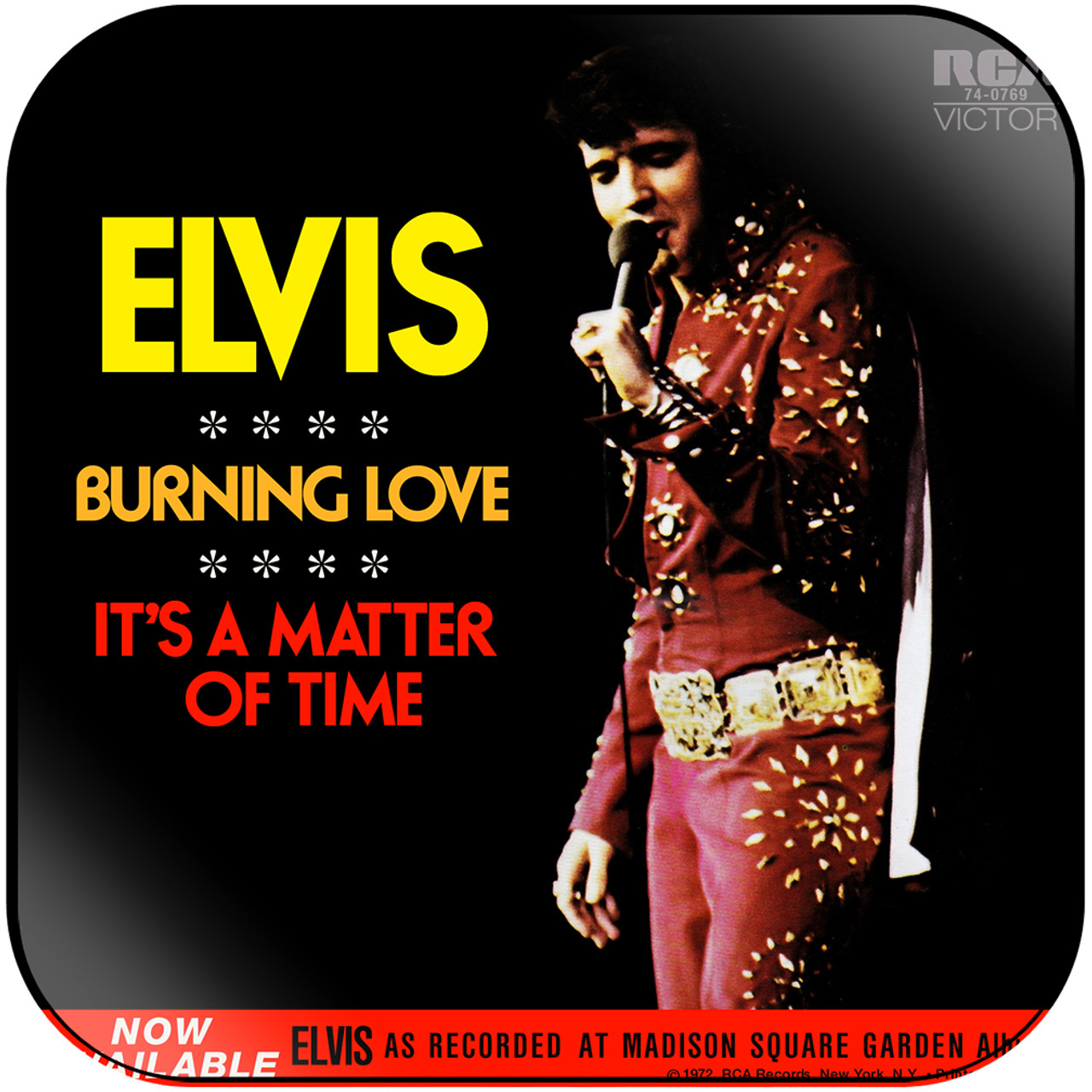 Elvis Presley Burning Love Album Cover Sticker Album Cover Sticker