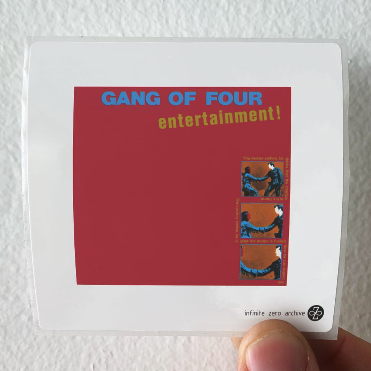 Gang of Four Entertainment Yellow Ep Album Cover Sticker