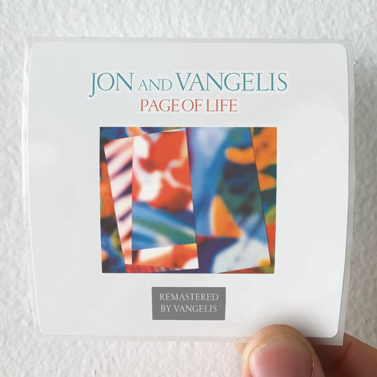 Jon and Vangelis Page Of Life Album Cover Sticker