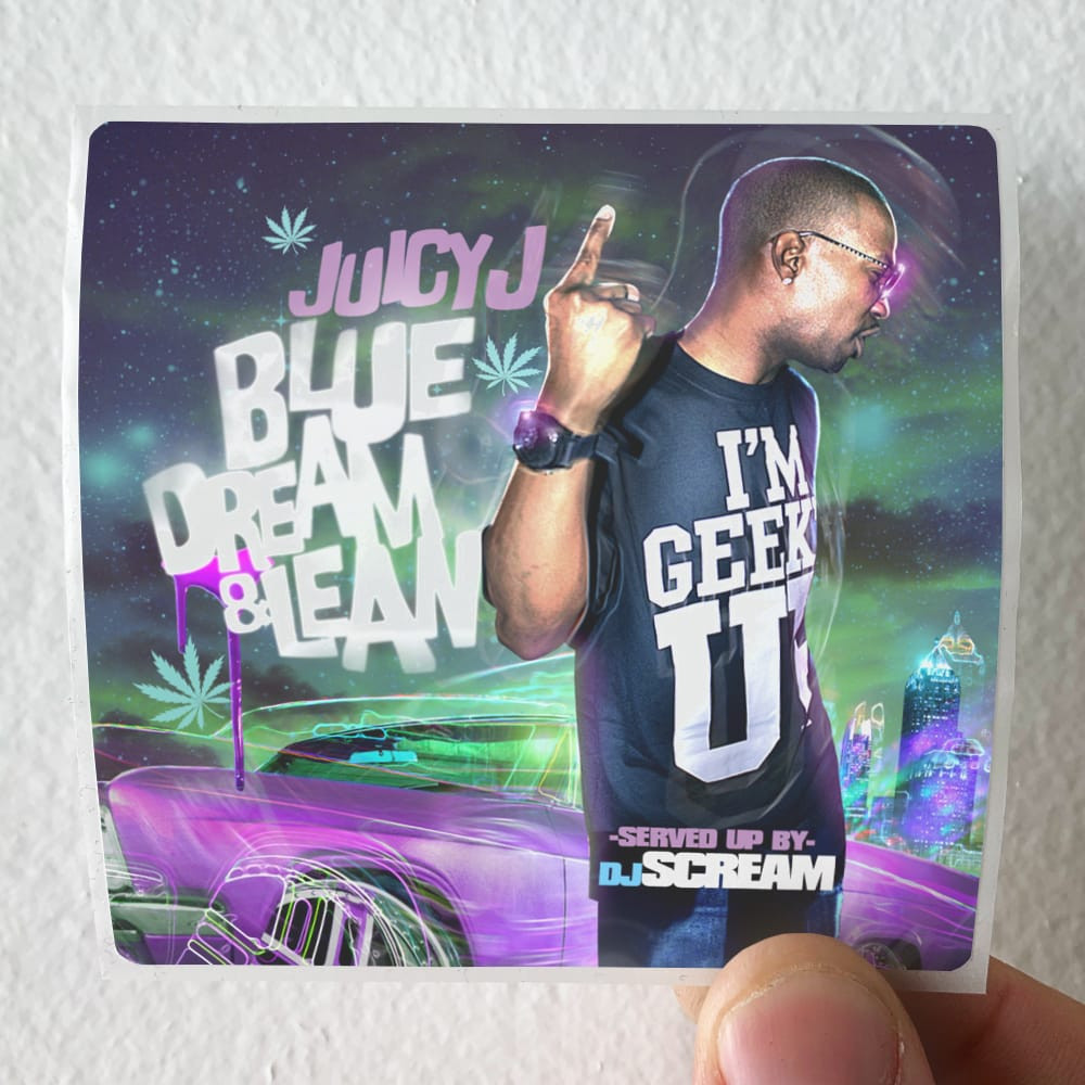 Juicy J Blue Dream Lean Album Cover Sticker