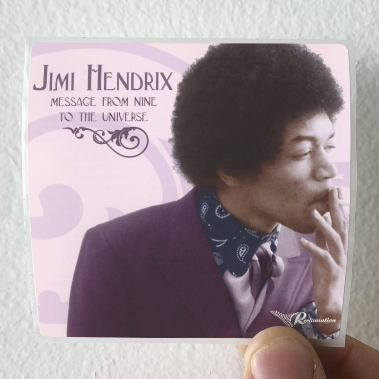 Jimi Hendrix Message From Nine To The Universe Album Cover Sticker