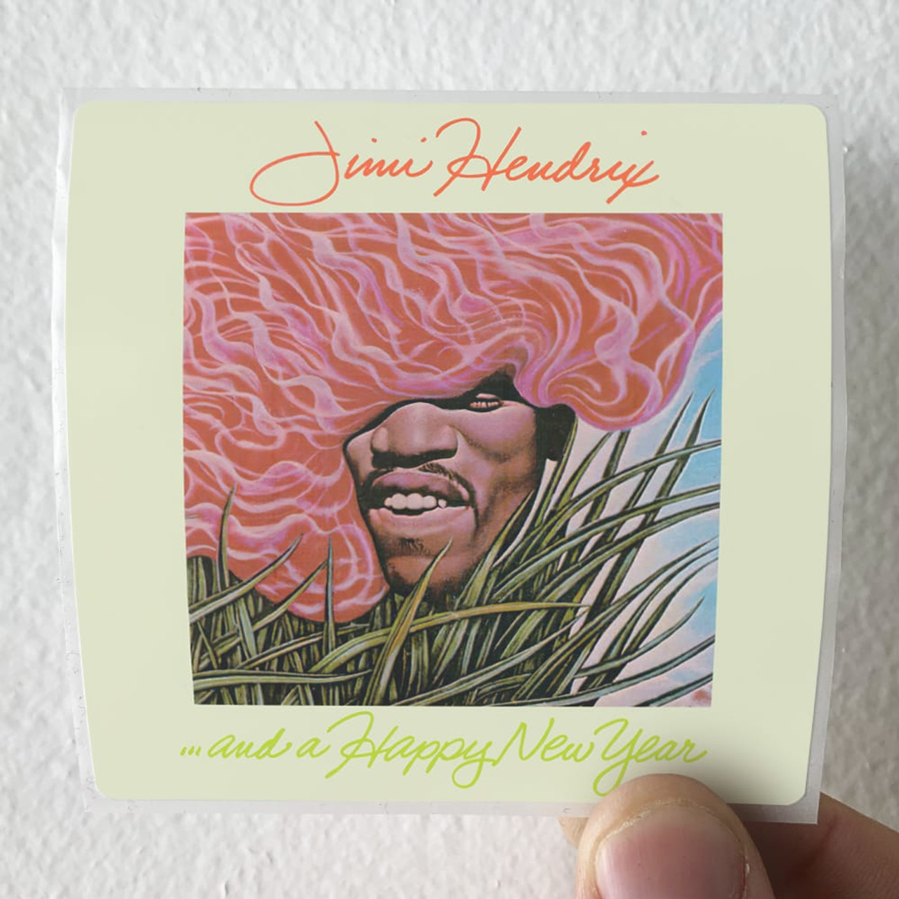 Jimi Hendrix And A Happy New Year Album Cover Sticker