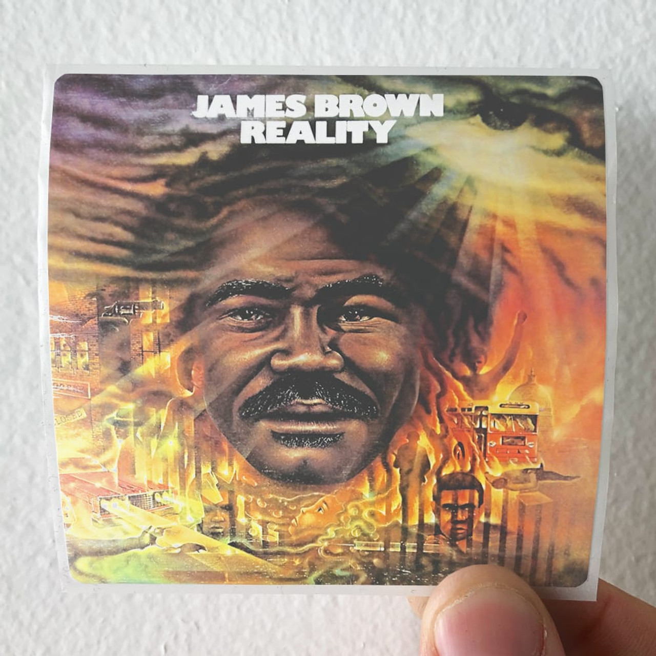 James Brown Reality Album Cover Sticker