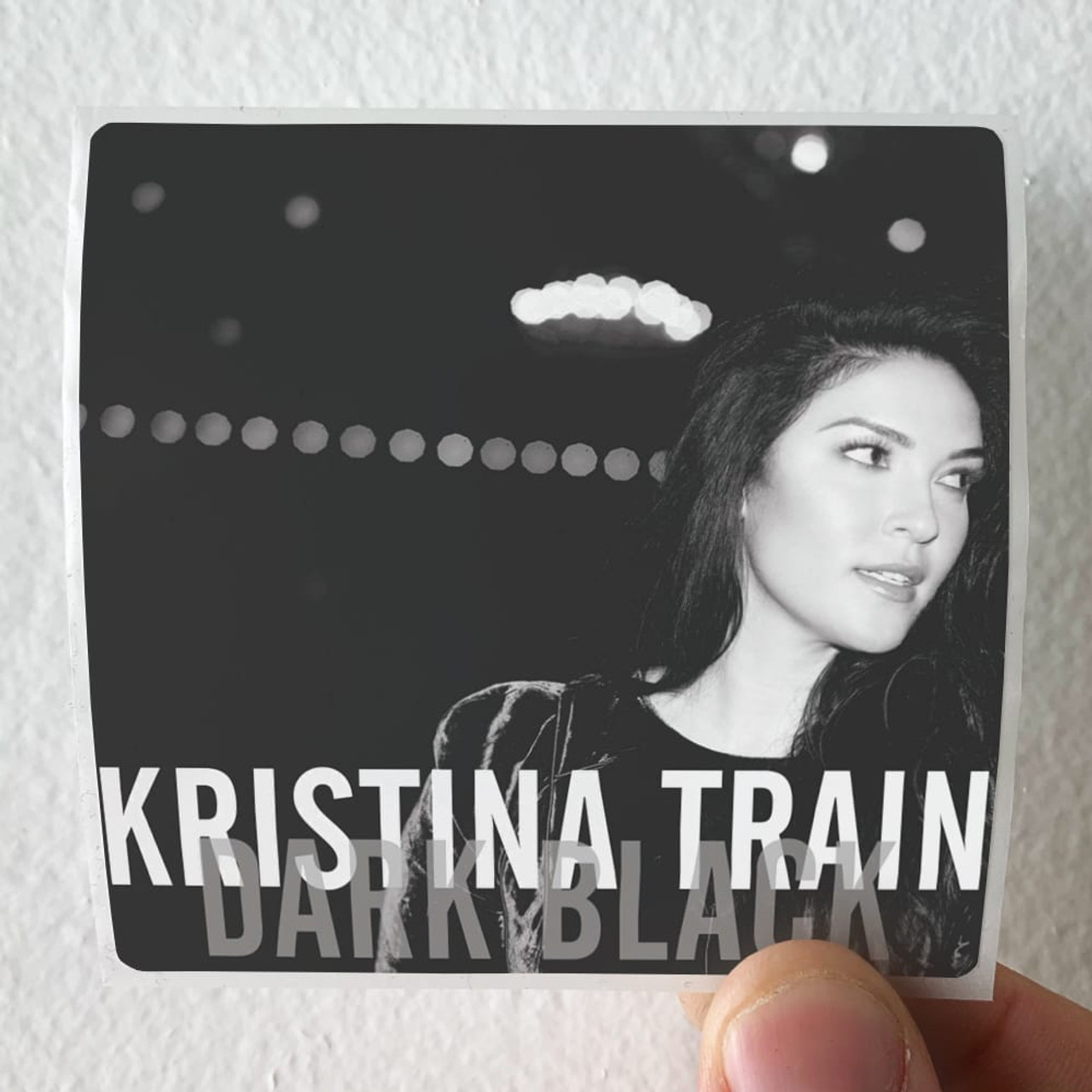 Kristina Train Dark Black Album Cover Sticker