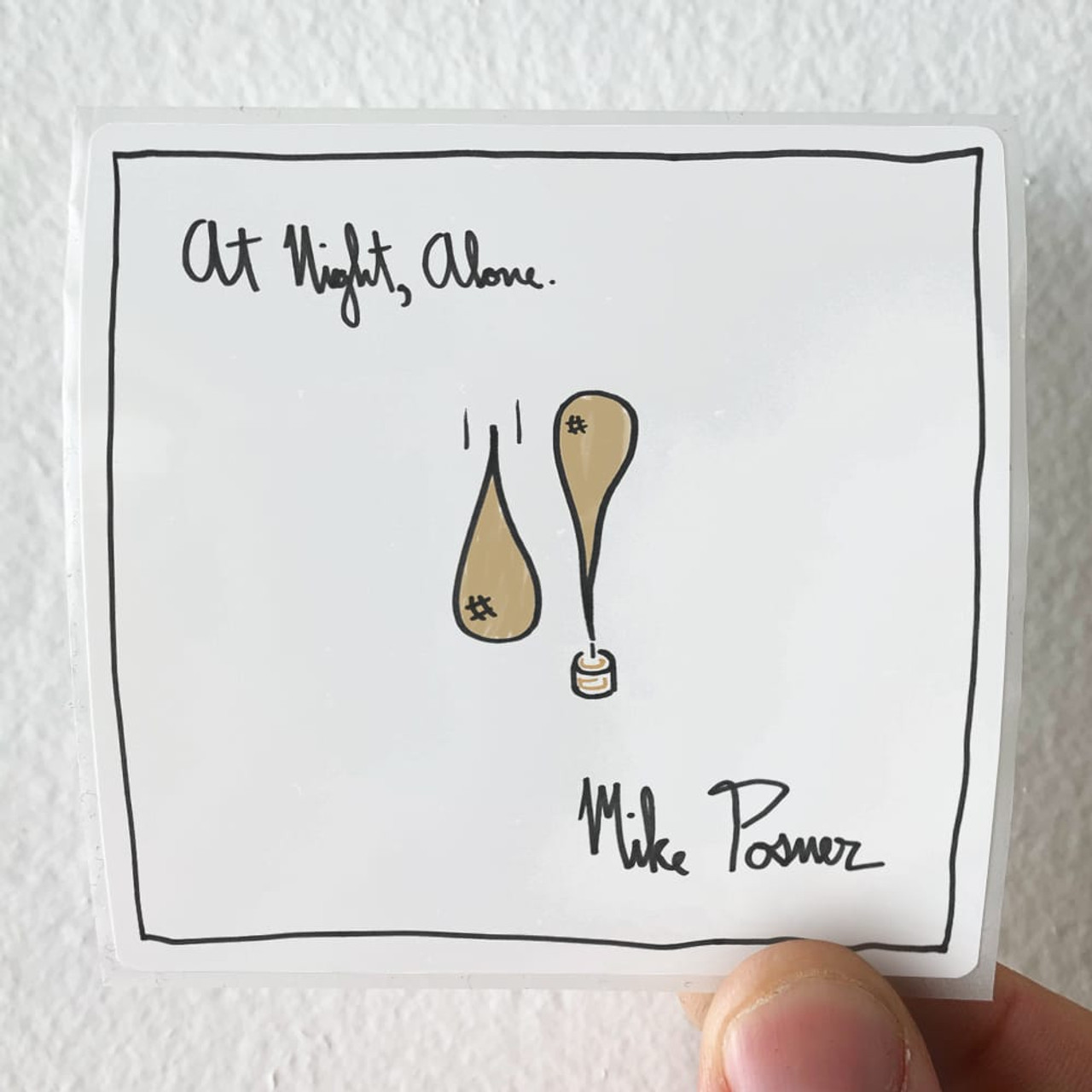 Mike Posner At Night Alone Album Cover Sticker