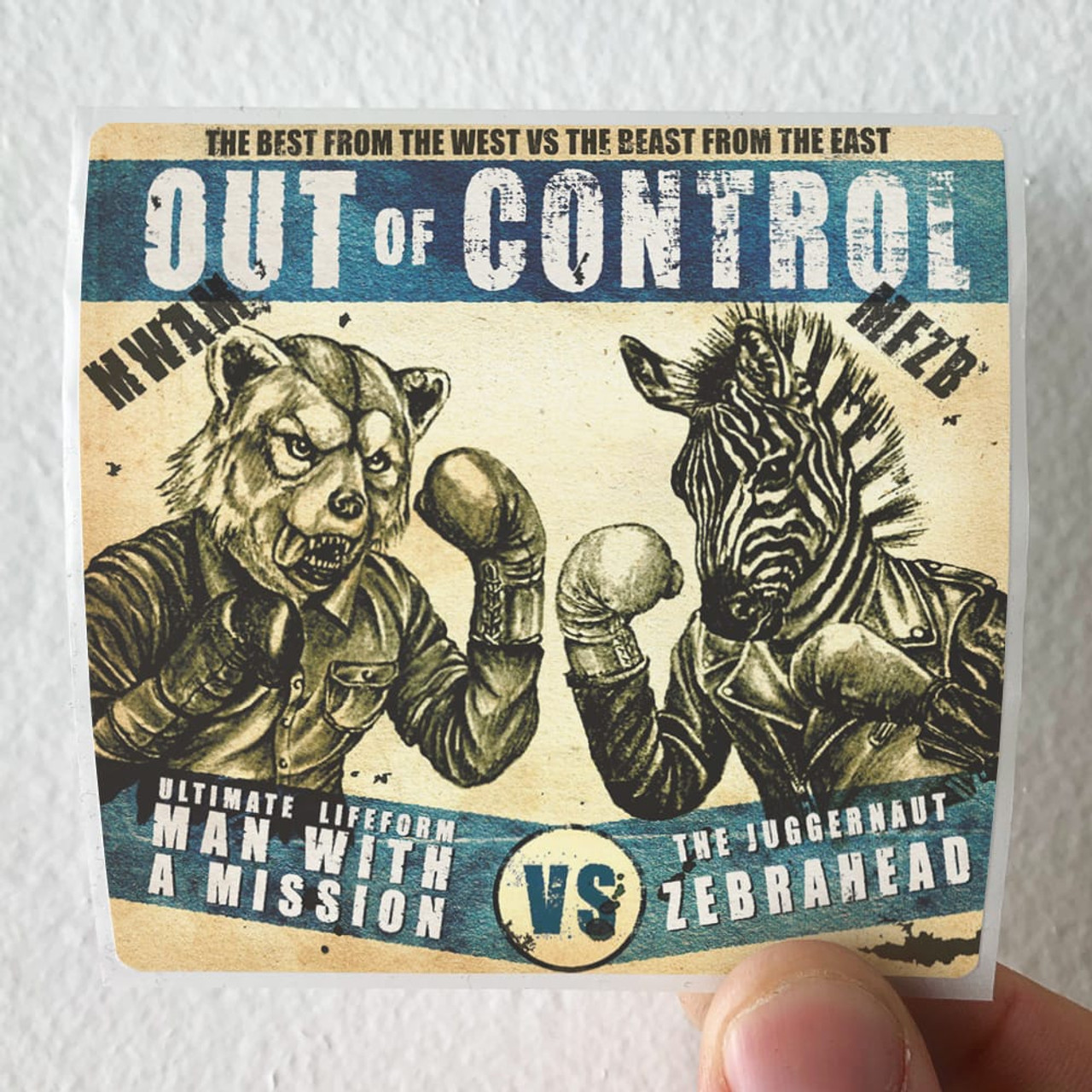 MAN WITH A MISSION Out Of Control 1 Album Cover Sticker