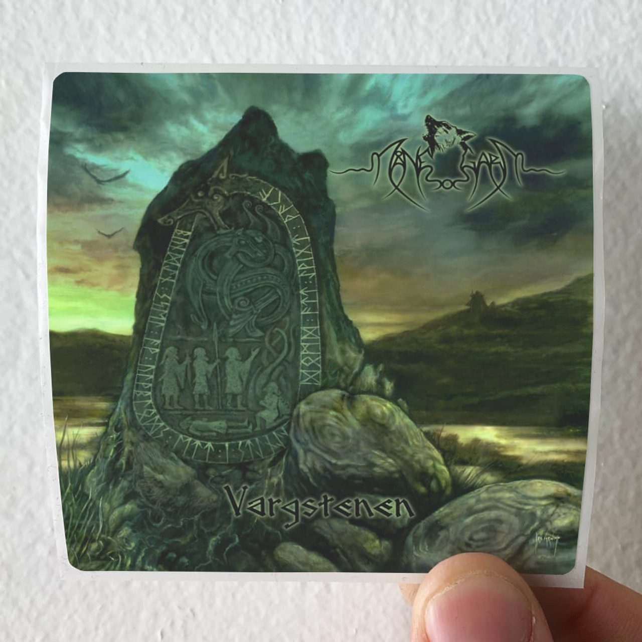 Manegarm Vargstenen Album Cover Sticker