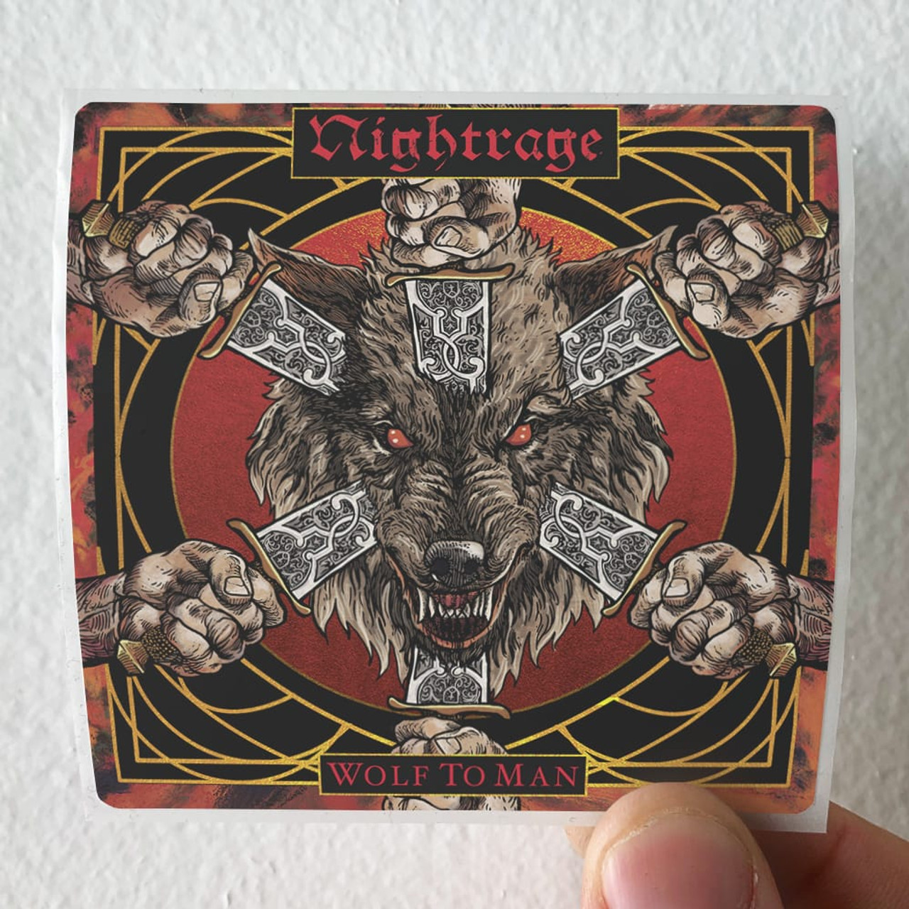 Nightrage Wolf To Man 1 Album Cover Sticker