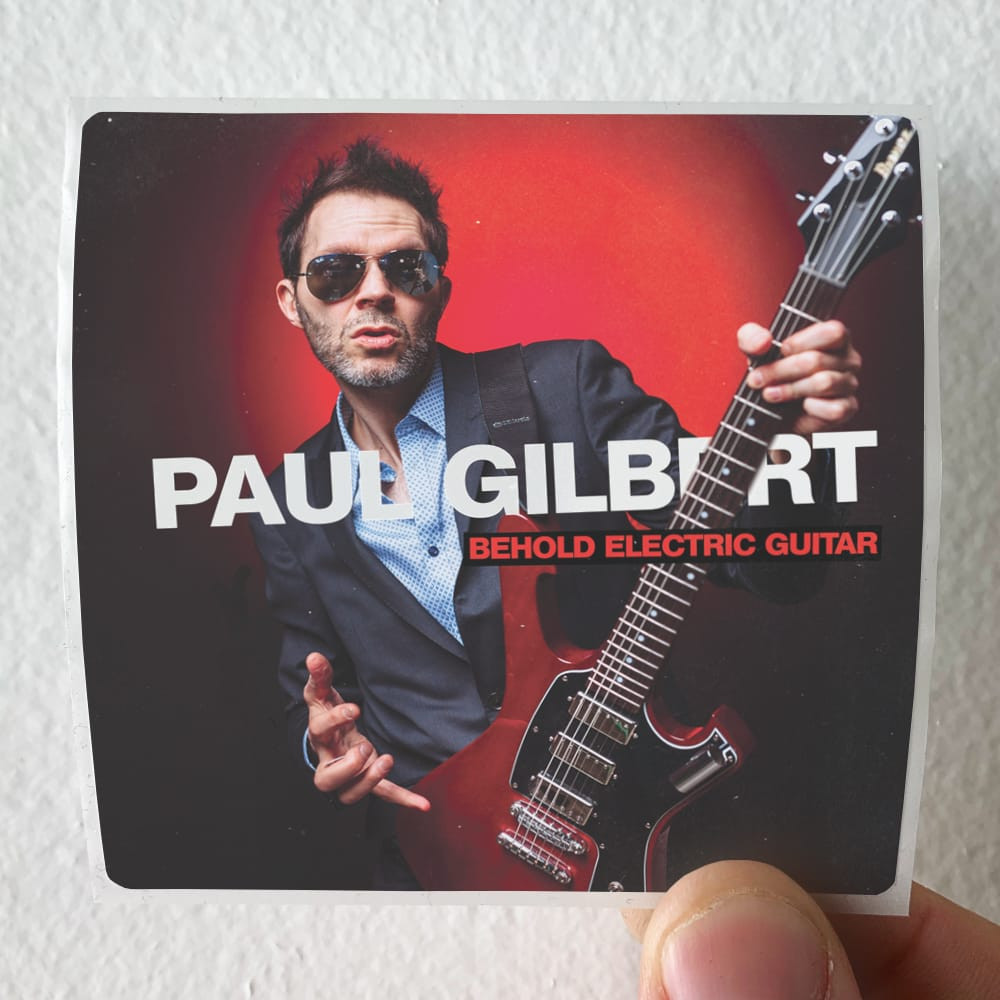 Gilbert Gold Sticker Paul Gilbert Behold Electric Guitar Album Cover Sticker