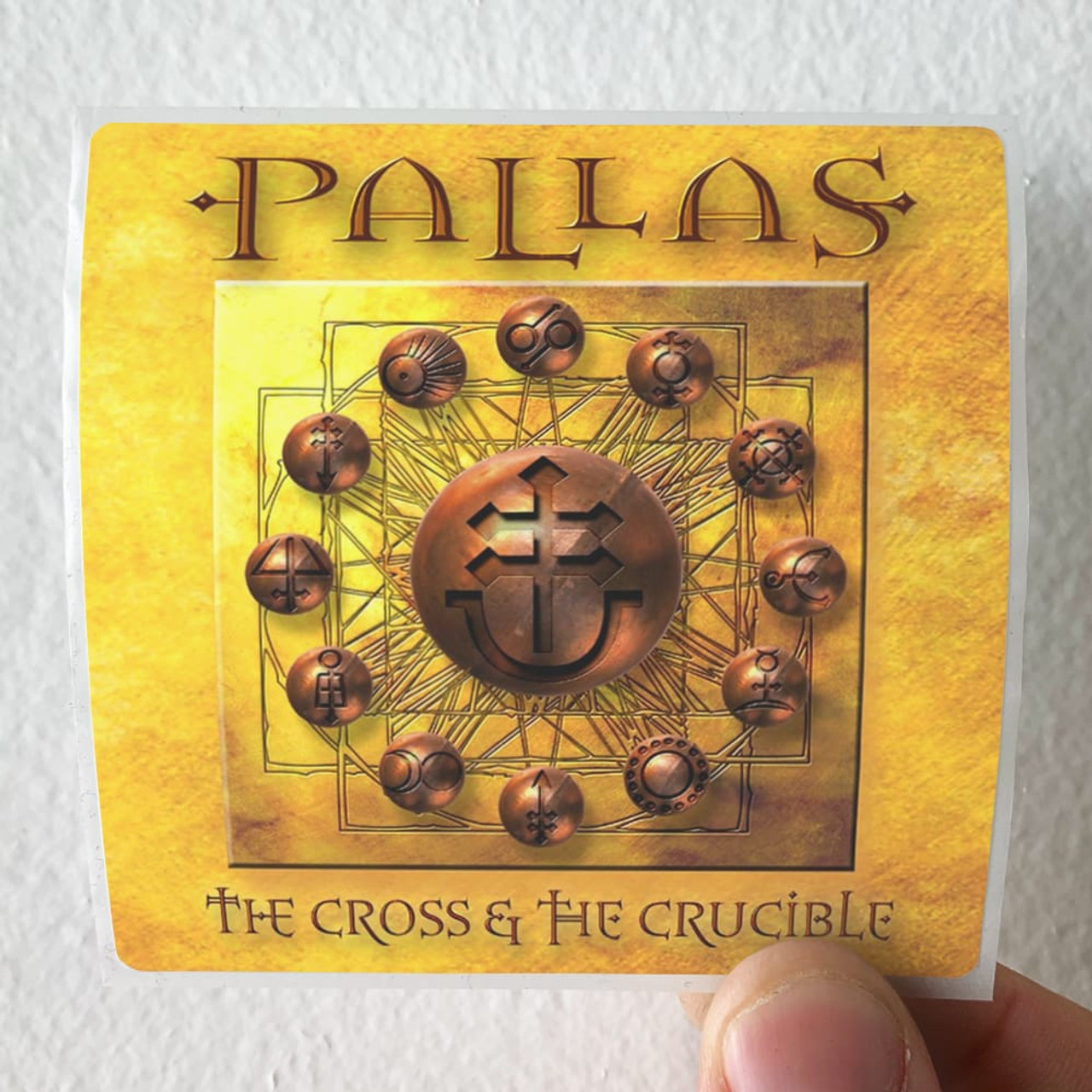 Pallas The Cross The Crucible Album Cover Sticker