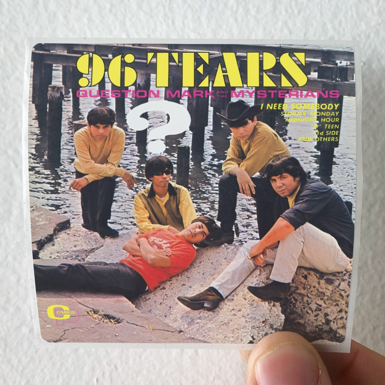 Question Mark and the Mysterians 96 Tears Album Cover Sticker