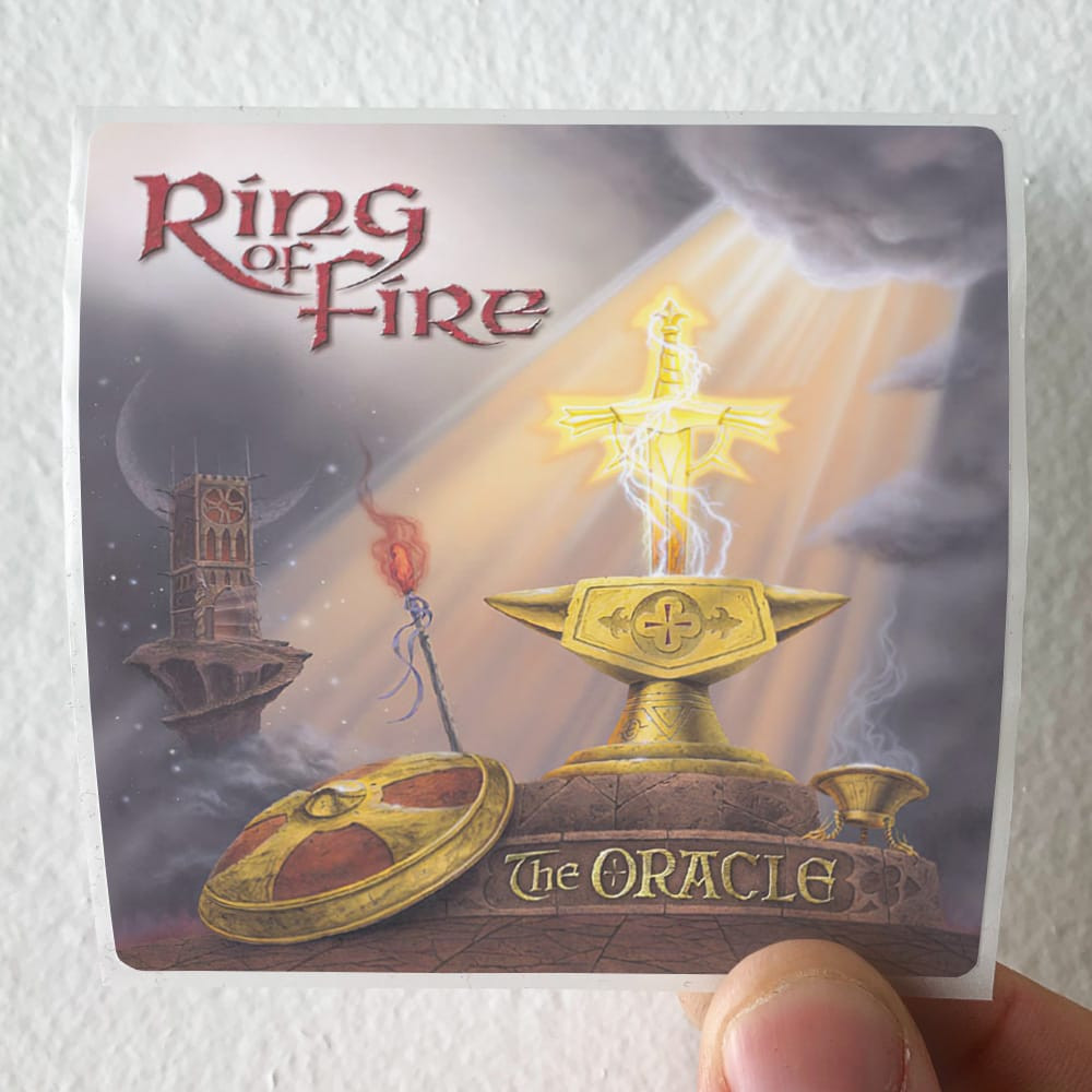 Oracle Name Sticker Ring of Fire The Oracle Album Cover Sticker