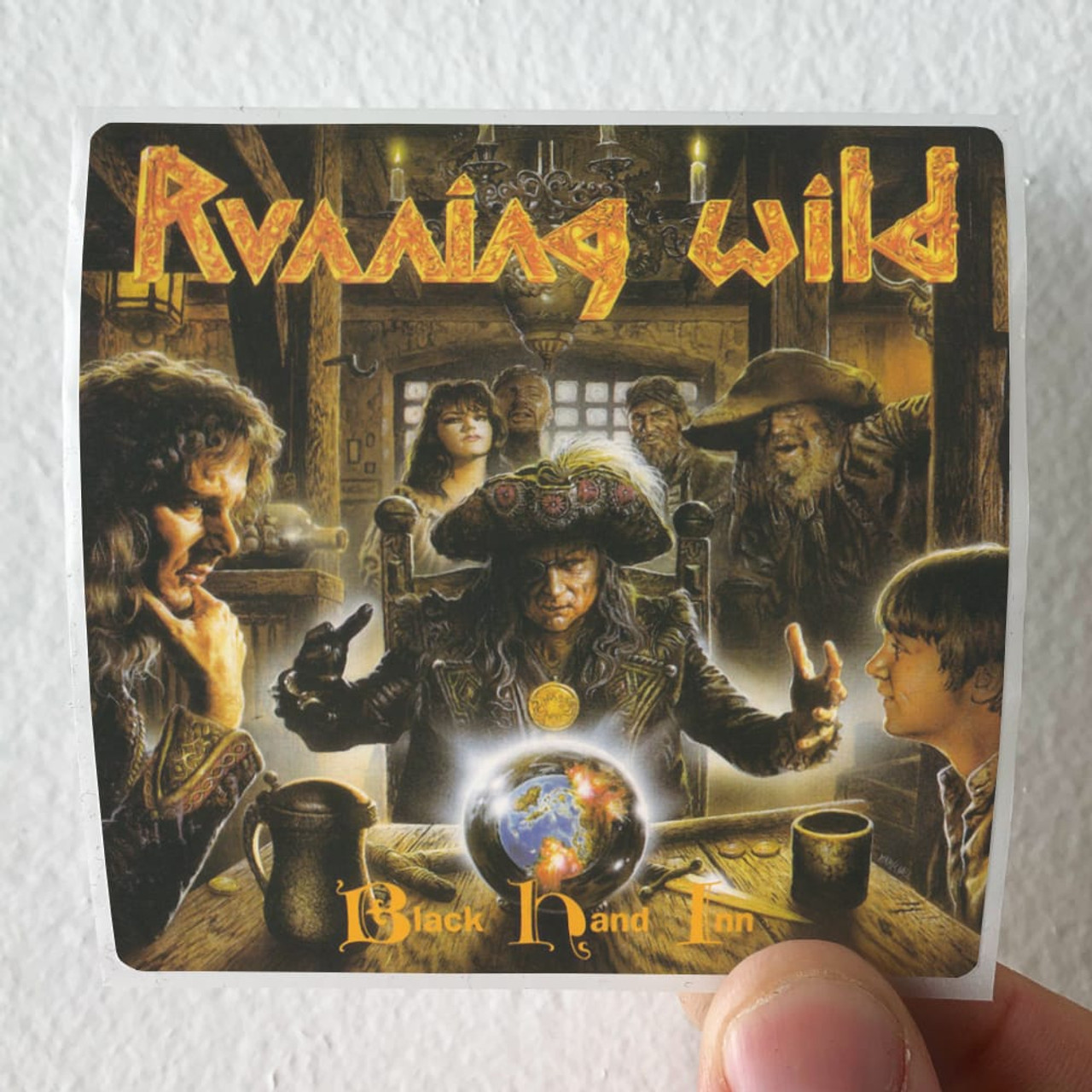 Running Wild Black Hand Inn Album Cover Sticker