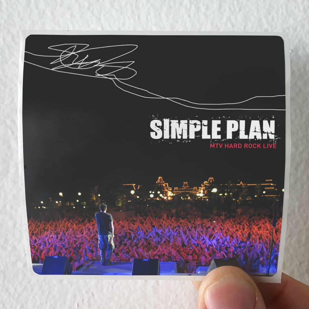 Simple Plan Mtv Hard Rock Live 1 Album Cover Sticker