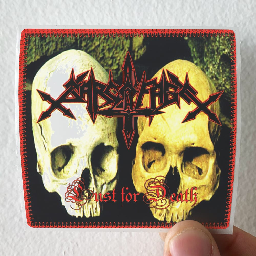 Sarcofago Lust For Death Album Cover Sticker