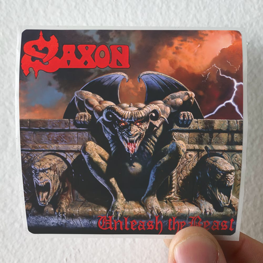 Saxon Unleash The Beast 1 Album Cover Sticker