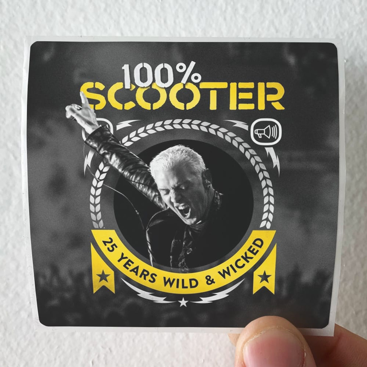 Theseus ekskrementer efterligne Scooter 100 Scooter 25 Years Wild Wicked Album Cover Sticker