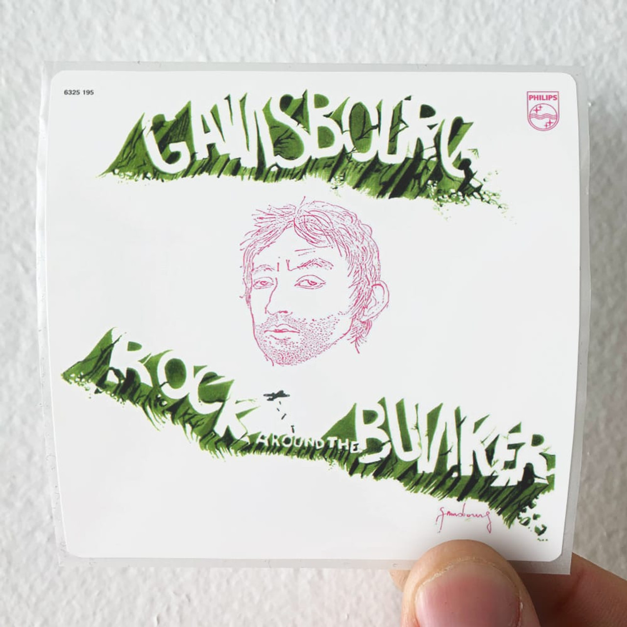 Serge Gainsbourg Rock Around The Bunker Album Cover Sticker