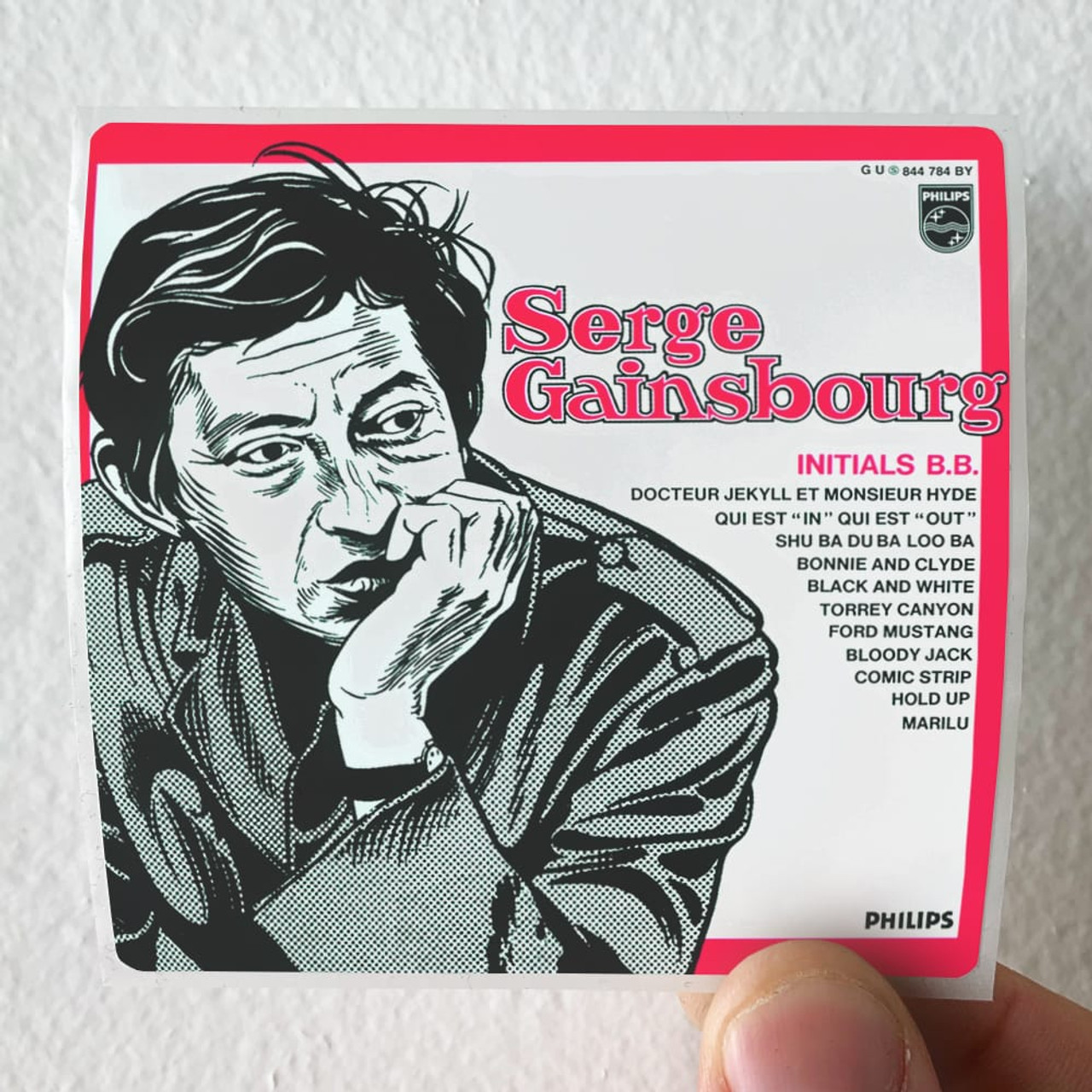 Serge Gainsbourg Initials Bb Album Cover Sticker