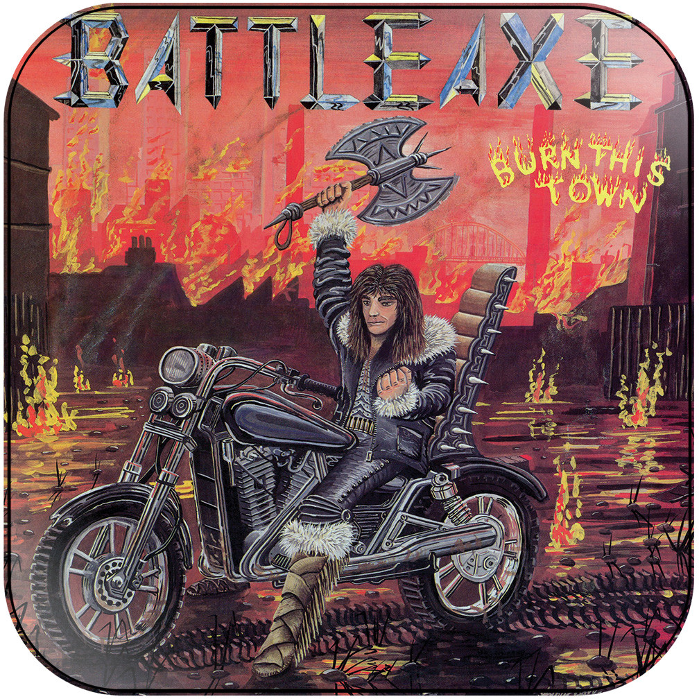 Battleaxe Burn This Town-2 Album Cover Sticker Album Cover Sticker