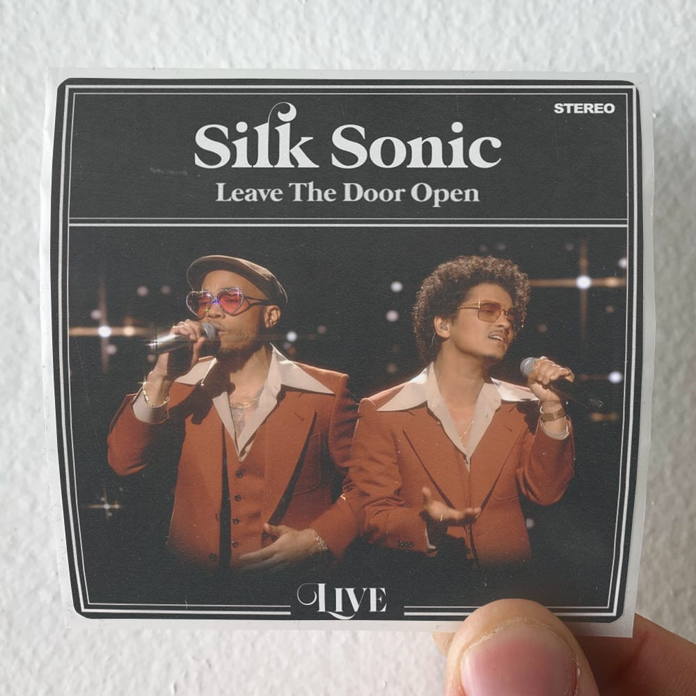 Silk Sonic Leave The Door Open Live Album Cover Sticker