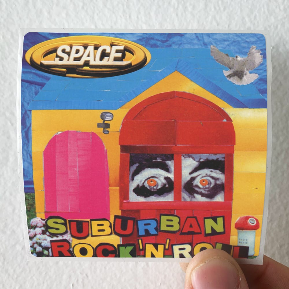 Suburban Rocks Space Suburban Rock Roll Album Cover Sticker