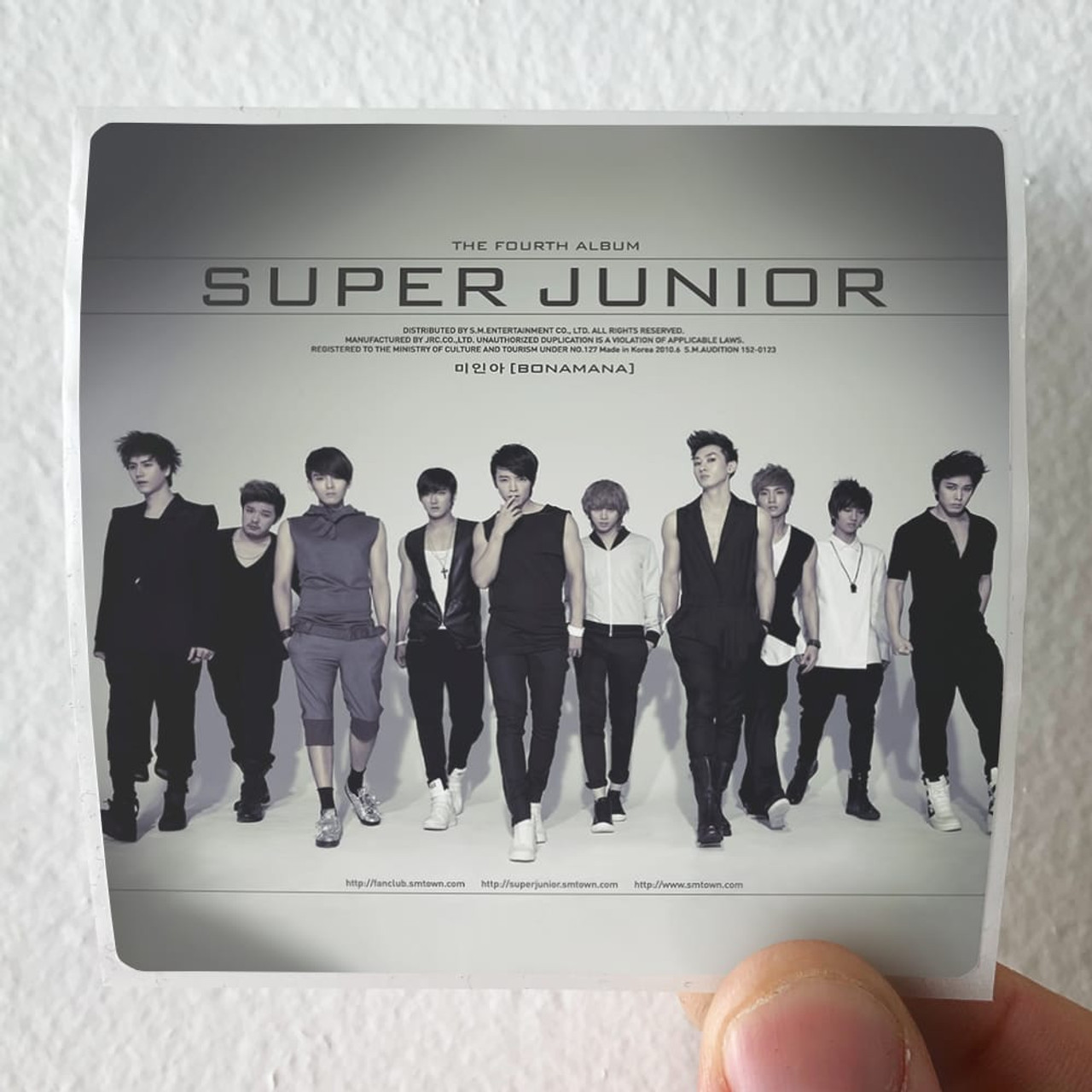 Super Junior Bonamana 1 Album Cover Sticker
