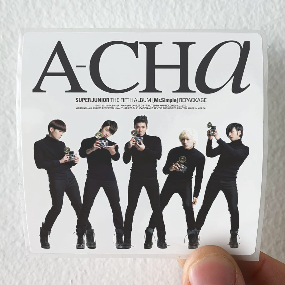 Super Junior A Cha Album Cover Sticker